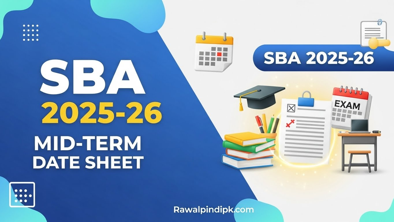 Date Sheet for Mid-Term School-Based Assessment SBA