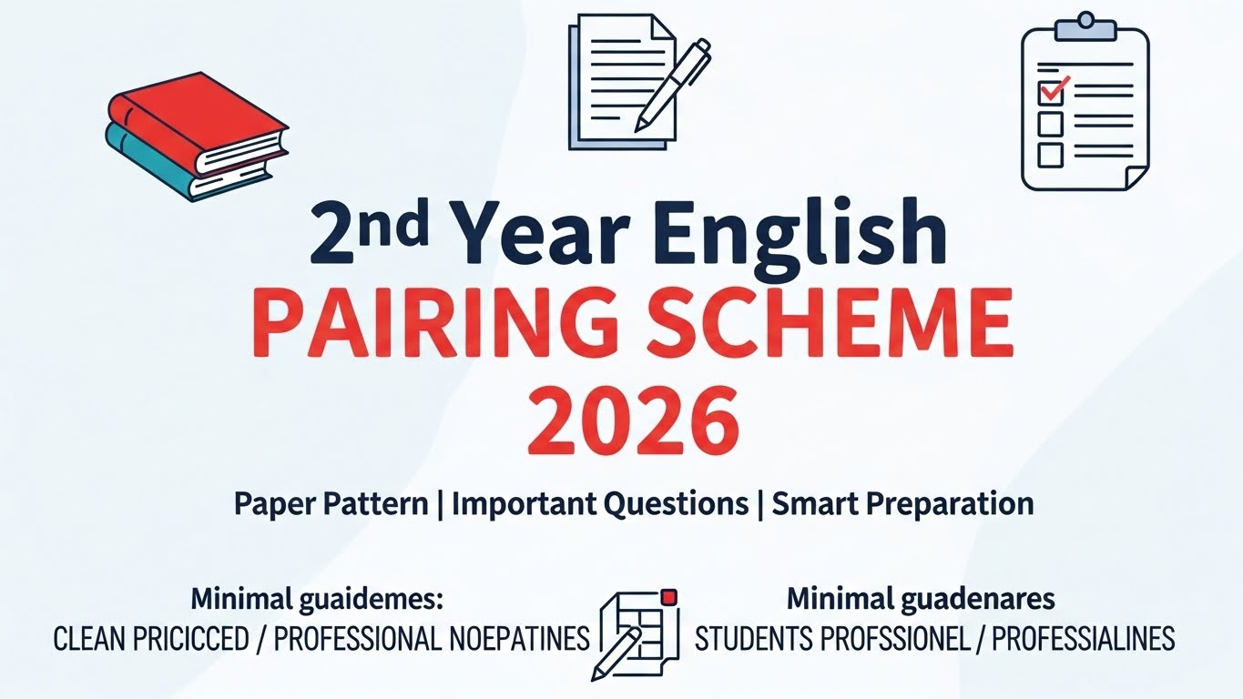 2nd Year English Pairing Scheme 2026