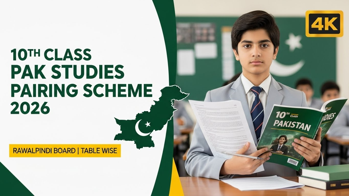 10th Class Pakistan Studies Pairing Scheme for Annual Exam 2026