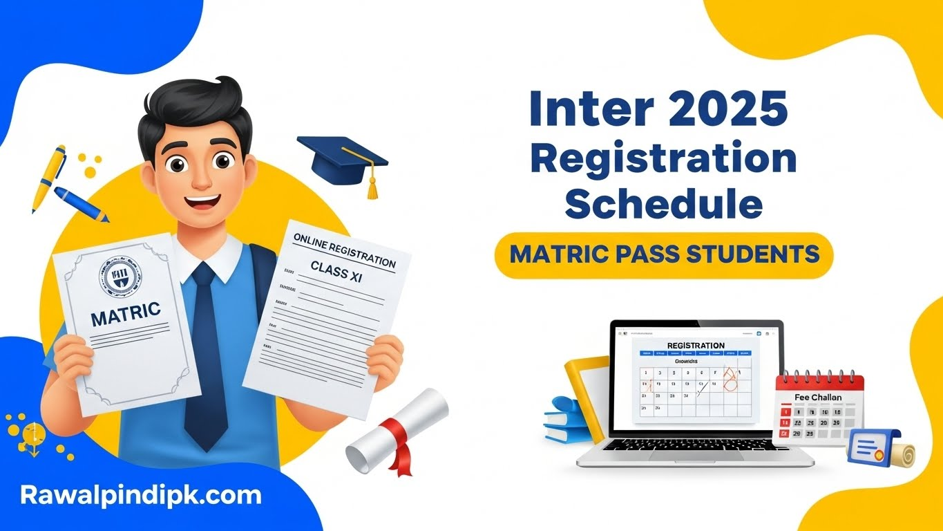Second Annual 2025 Matric Pass Inter Regular Registration Schedule